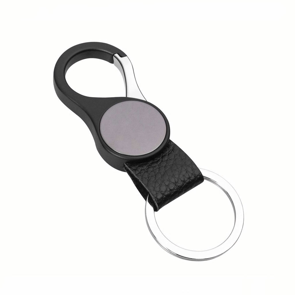 جاکلیدی فلزی مشکی دودی کمری دایره کد KF-137 - تصویر 1 جاکلیدی فلزی مشکی دودی کمری دایره کد KF-137 - تصویر 1
